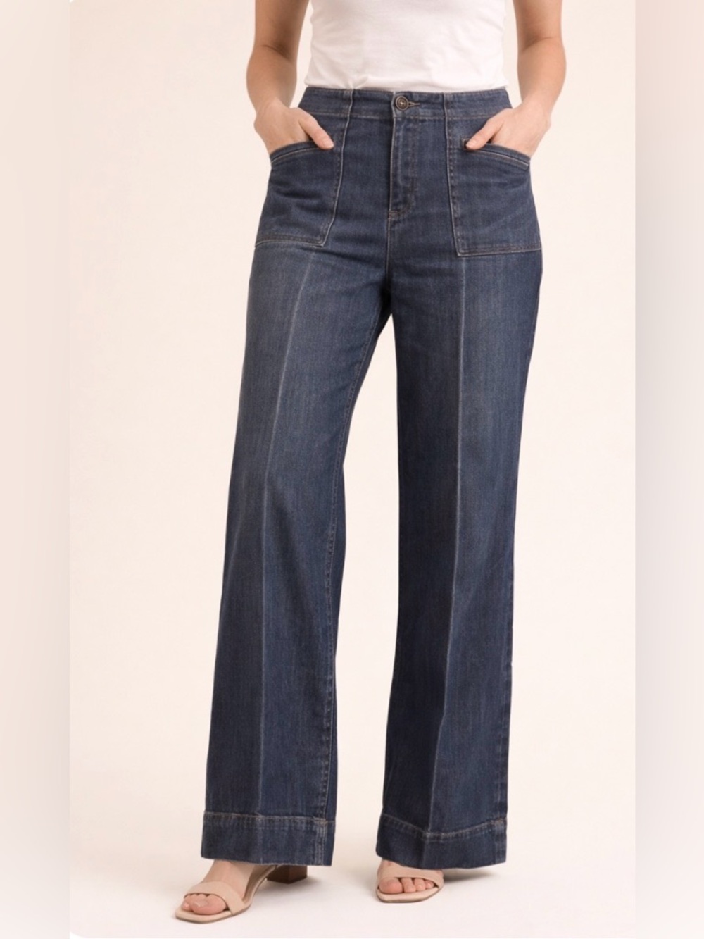 J. Jill Women's Denim Wide Leg Jeans 8